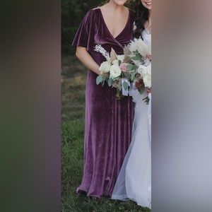 Baltic Born bridesmaids dress in the color dusty plum